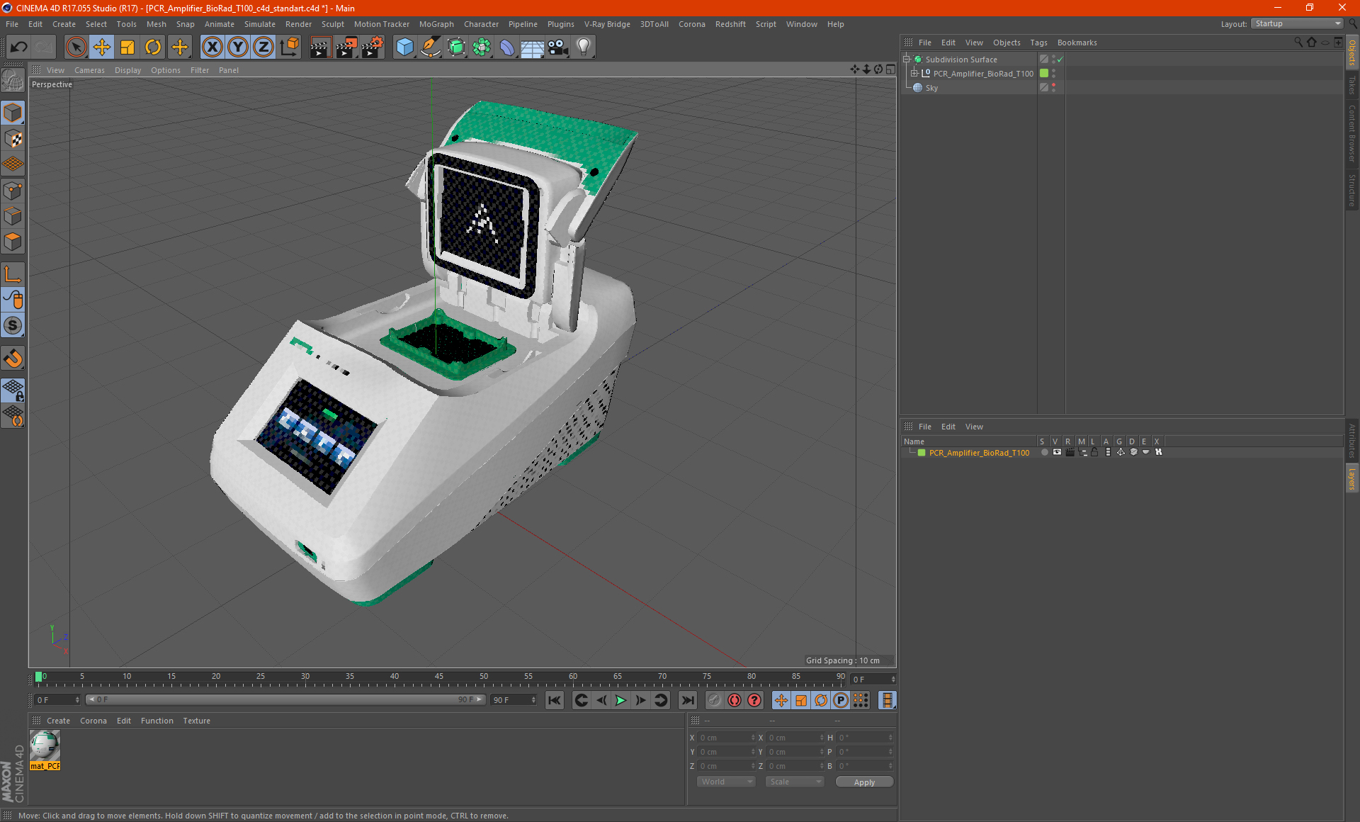 3D model PCR Amplifier BioRad T100