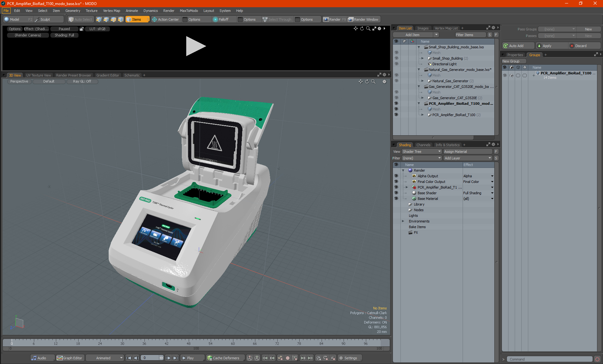 3D model PCR Amplifier BioRad T100