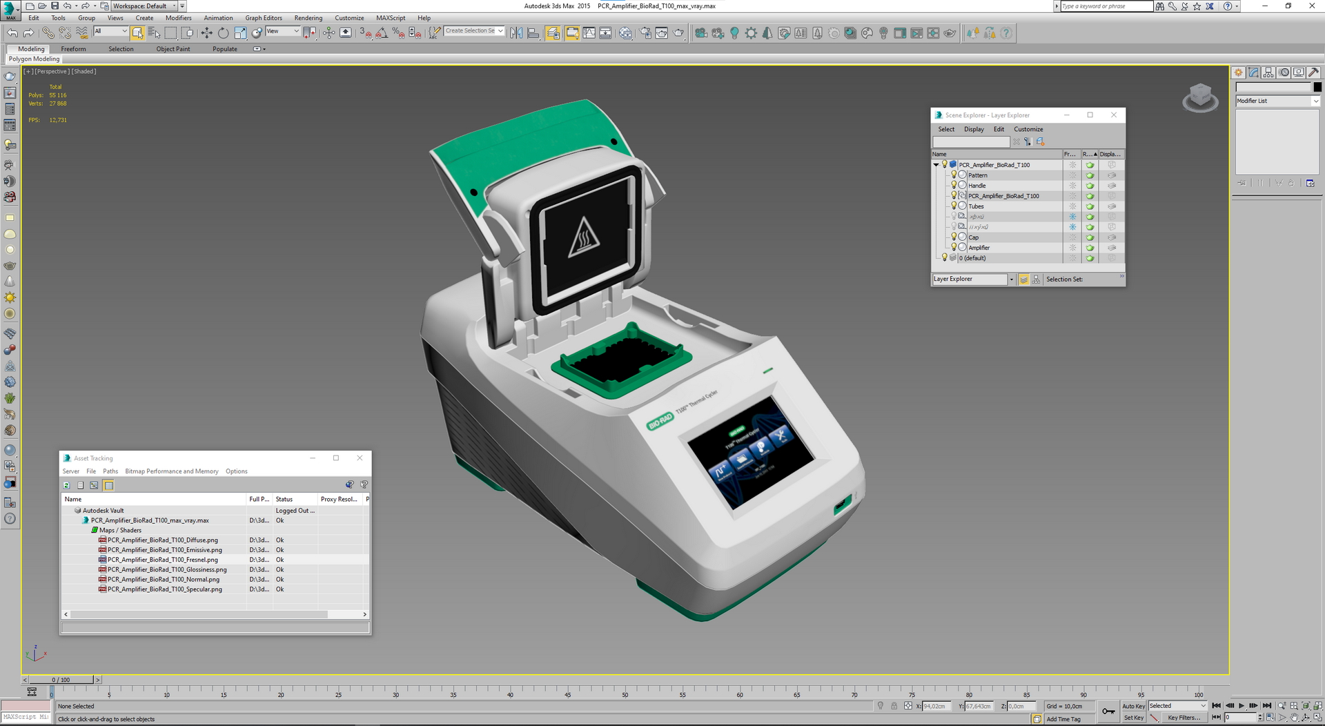 3D model PCR Amplifier BioRad T100