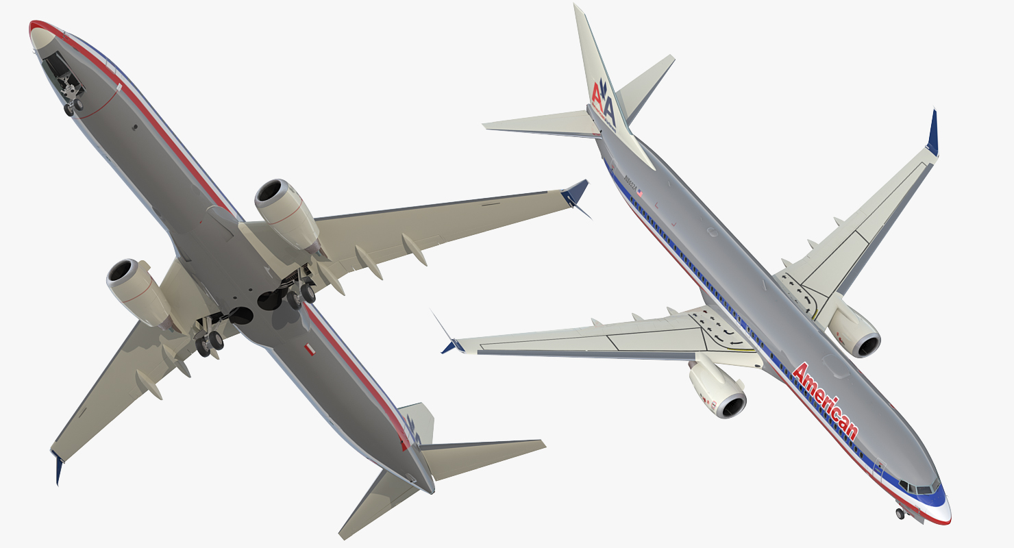 3D Boeing 737 900 with Interior and Cockpit American Airlines model