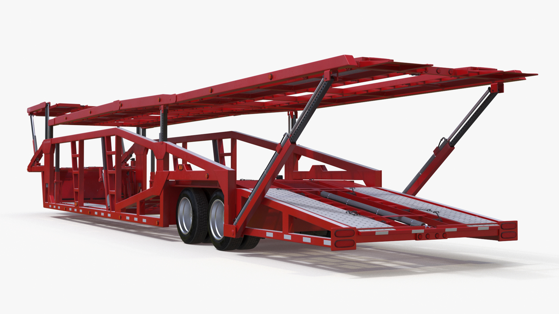 Volvo VNL 860 Truck with Car Carrier Vehicles Loaded 3D