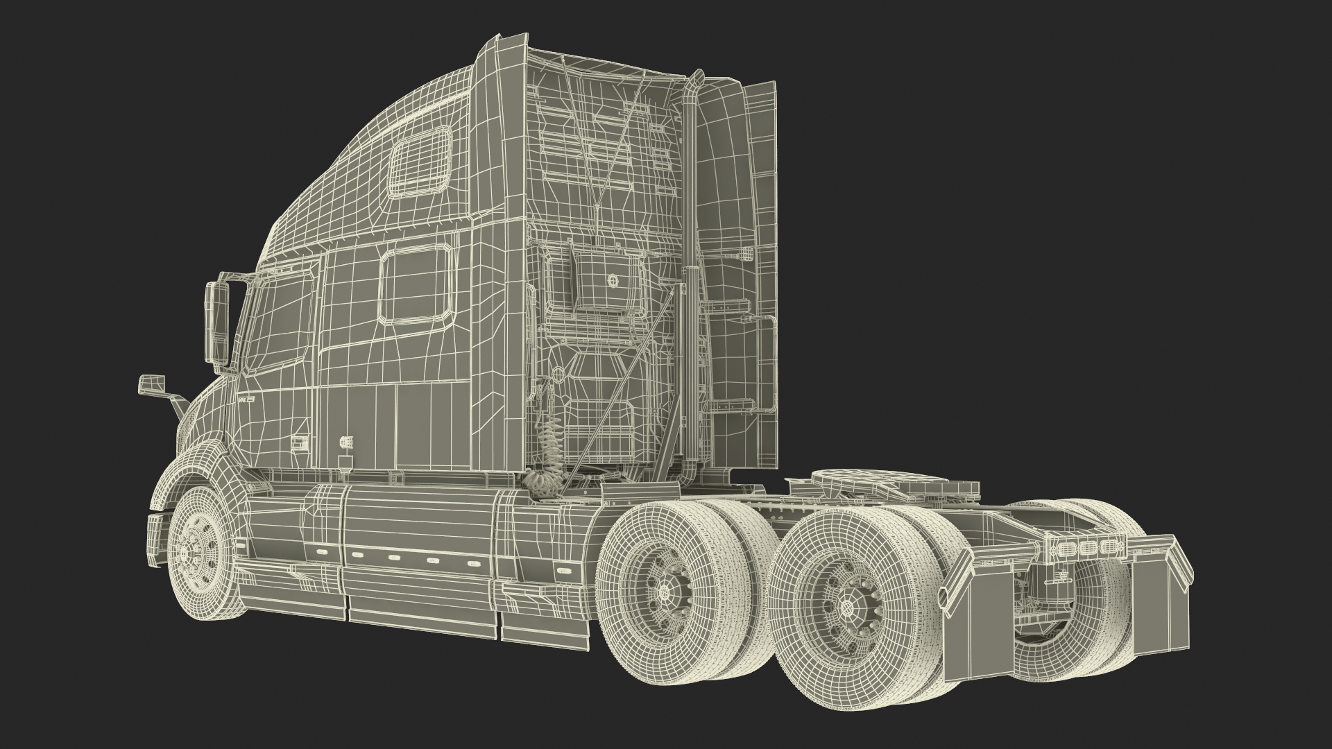 Volvo VNL 860 Truck with Car Carrier Vehicles Loaded 3D