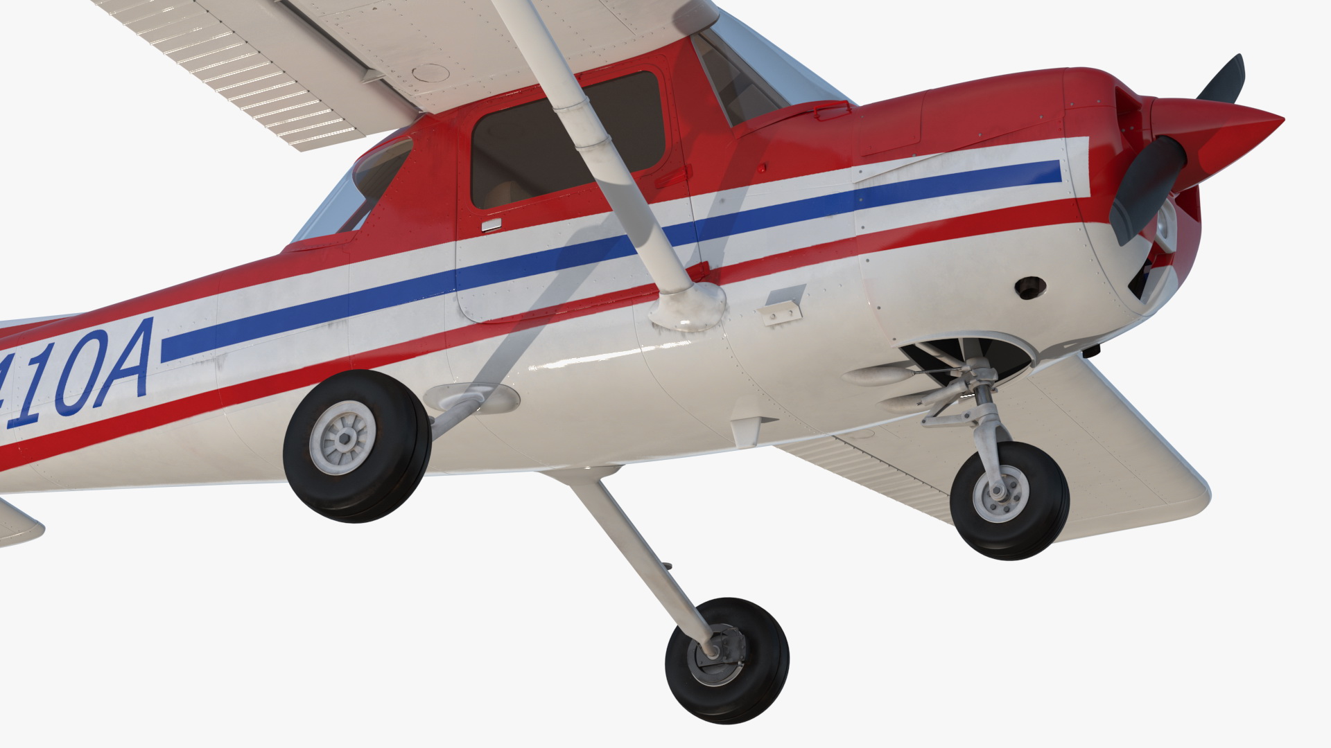 Cessna 150 Aircraft with Advertising Air Banner 3D