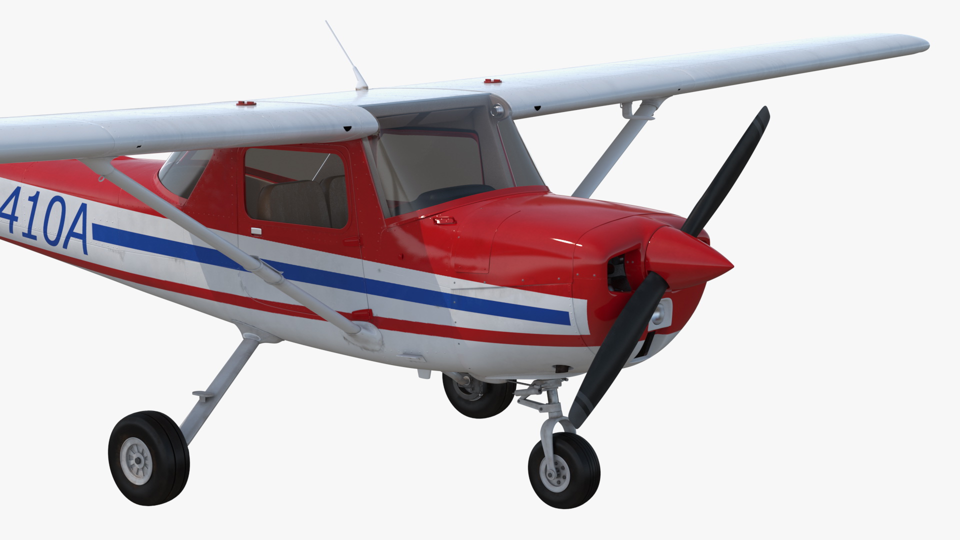 Cessna 150 Aircraft with Advertising Air Banner 3D