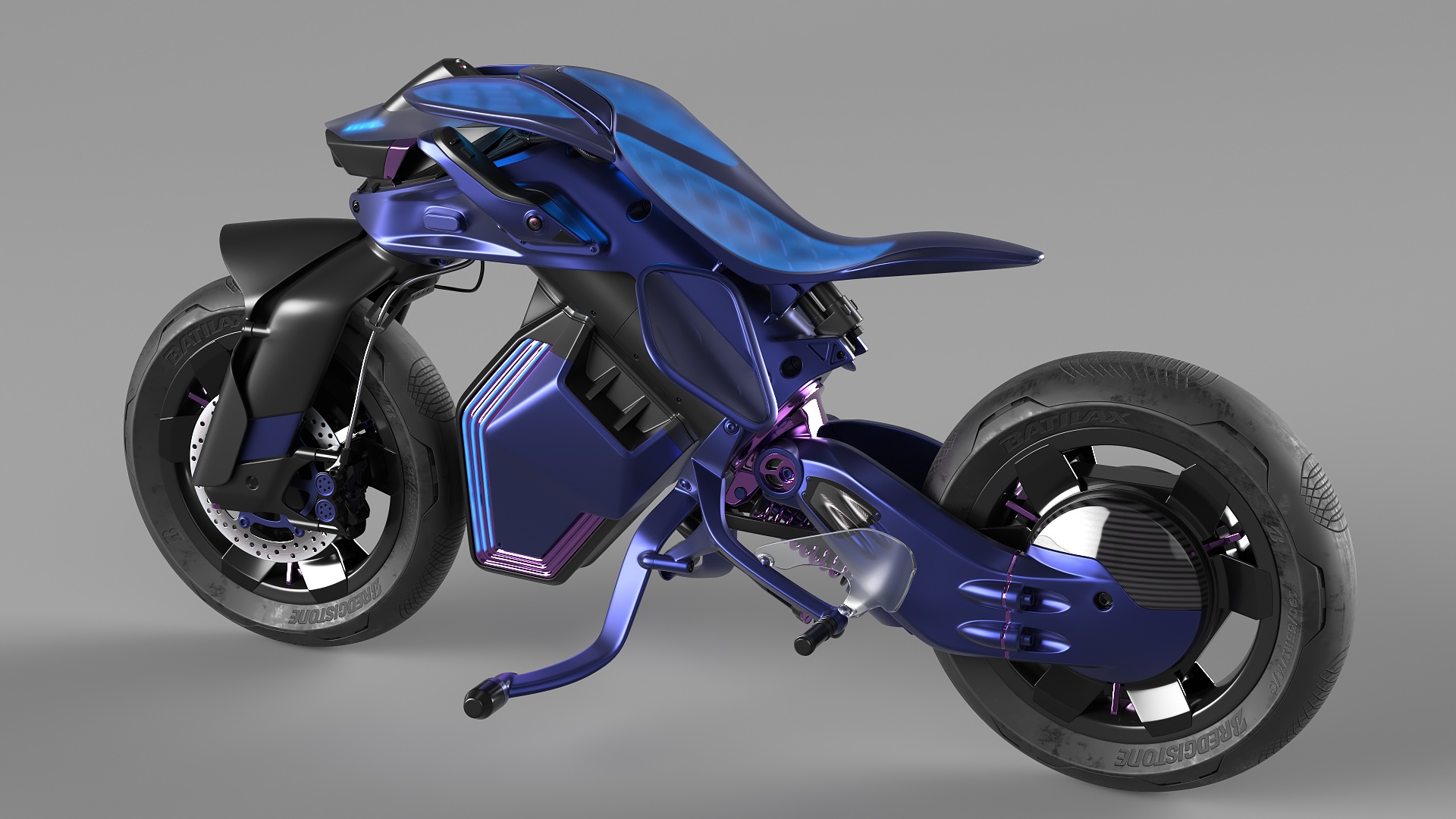 Futuristic Balancing Motorcycle Concept 3D model