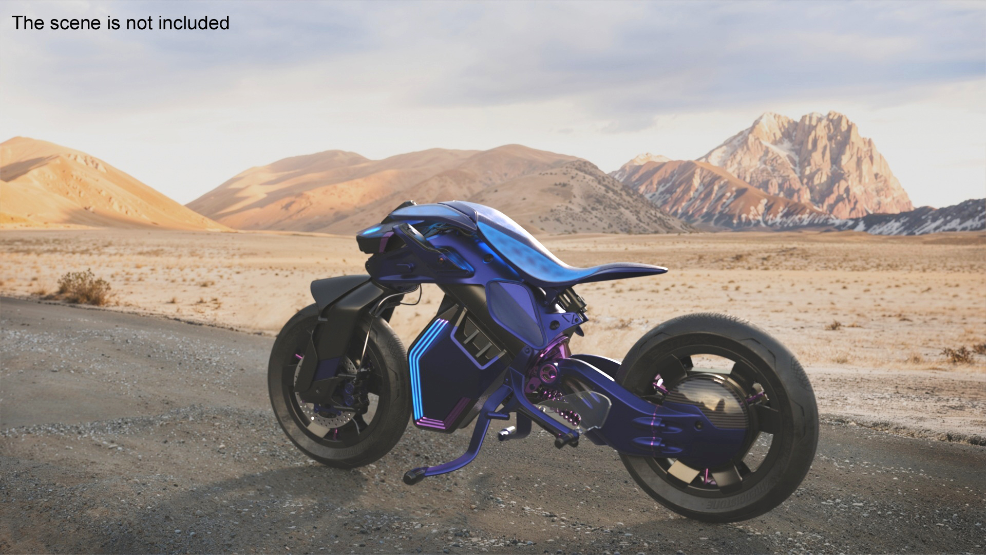 Futuristic Balancing Motorcycle Concept 3D model