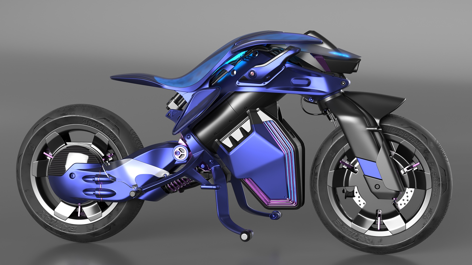 Futuristic Balancing Motorcycle Concept 3D model