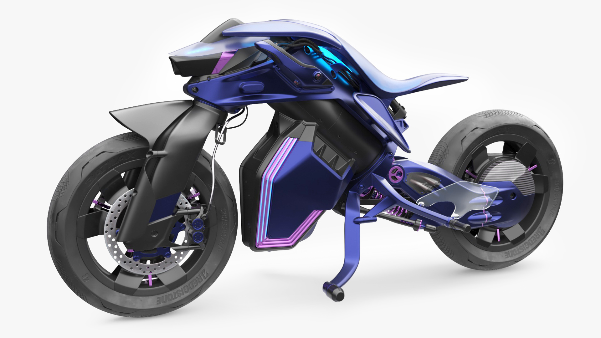 Futuristic Balancing Motorcycle Concept 3D model