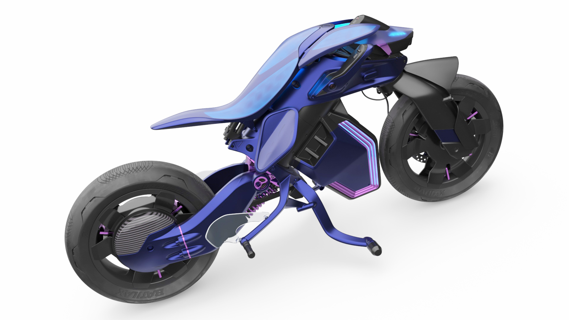 Futuristic Balancing Motorcycle Concept 3D model