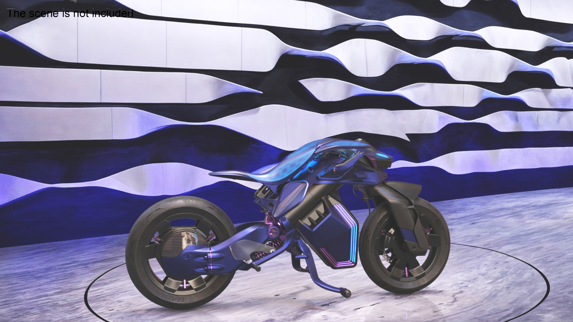 Futuristic Balancing Motorcycle Concept 3D model