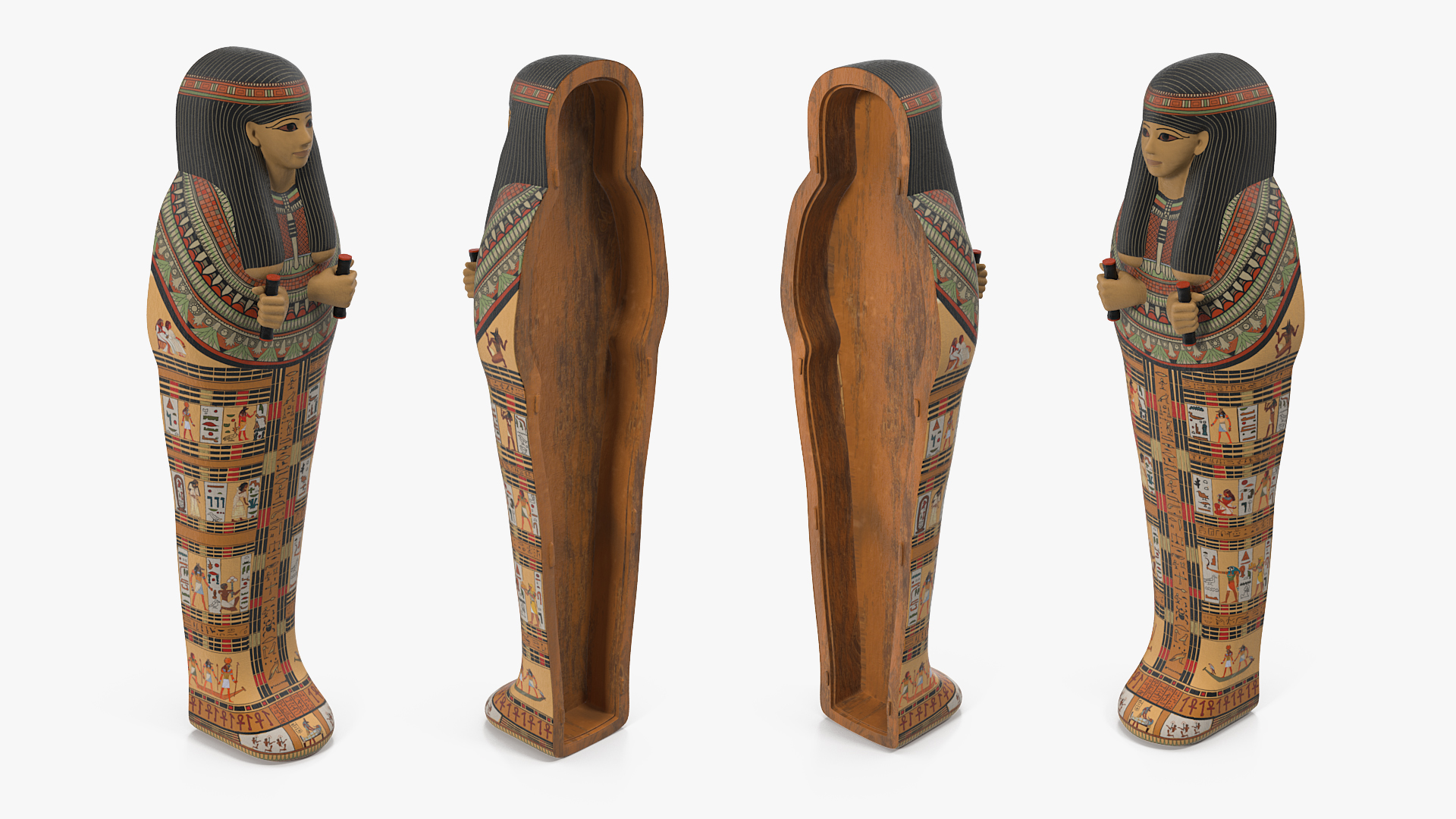 3D Front Part Egyptian Sarcophagus