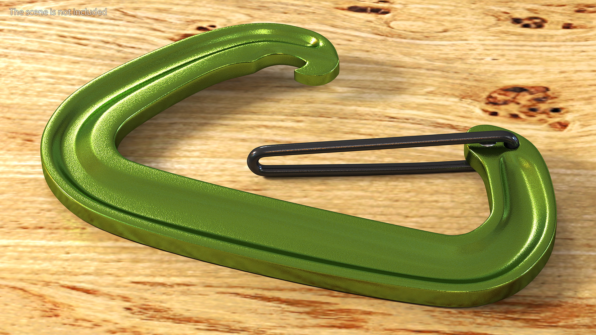 3D model Open Carabiner Green