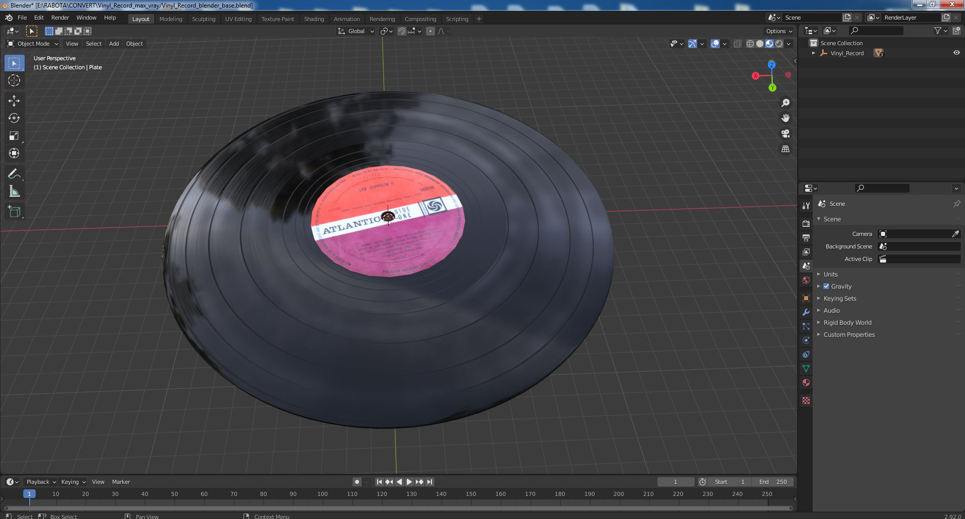 Vinyl Record 3D