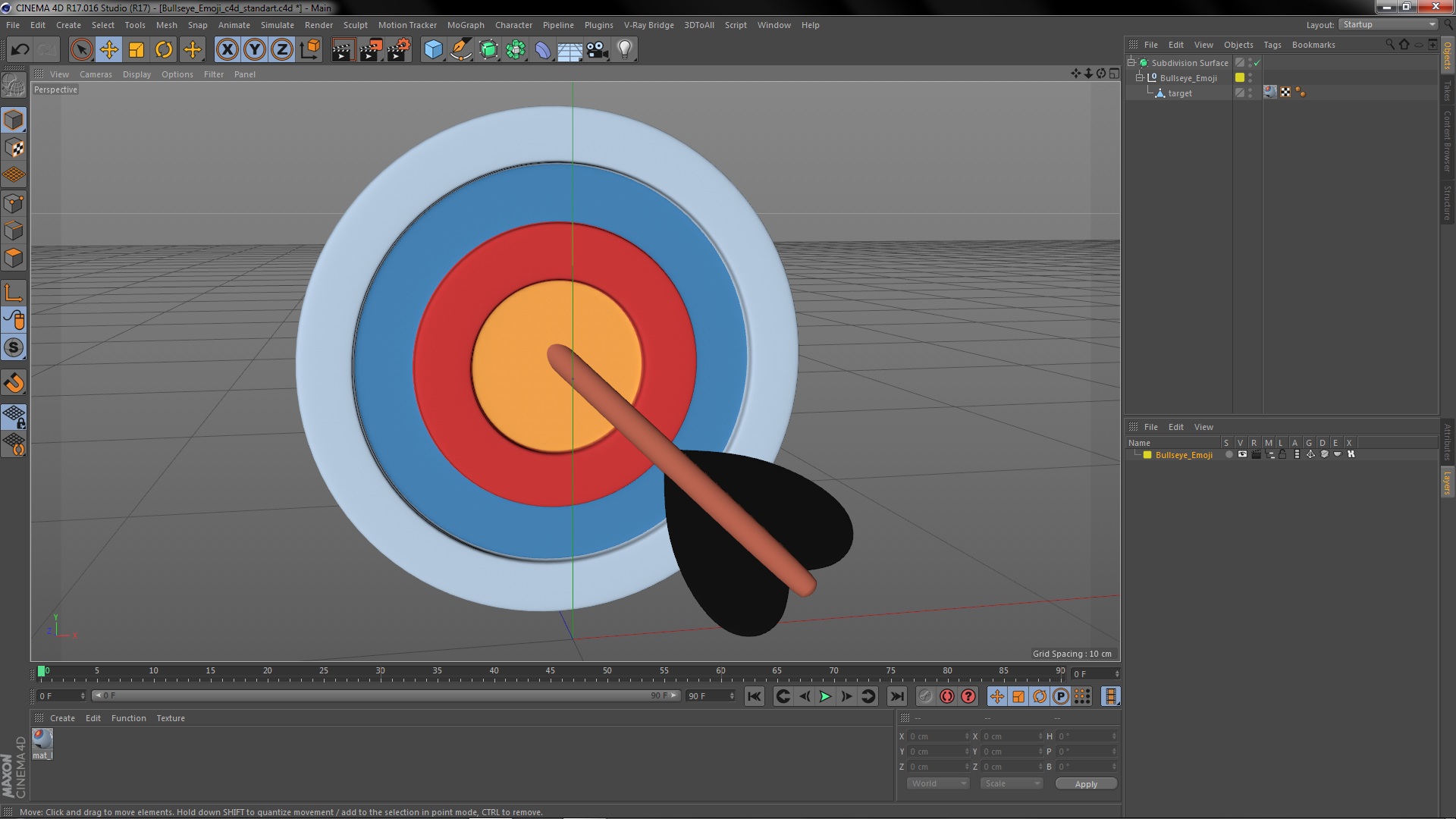 Bullseye Emoji 3D model