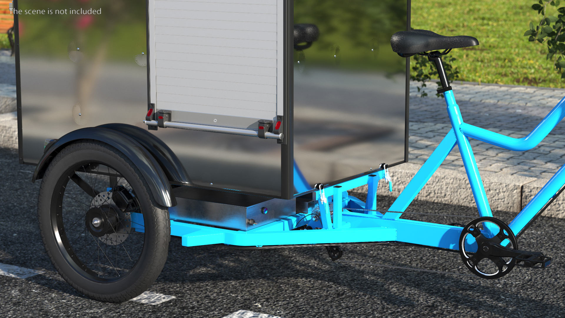 3D Commercial Grade Electric Trike with Cargo Box Rigged model