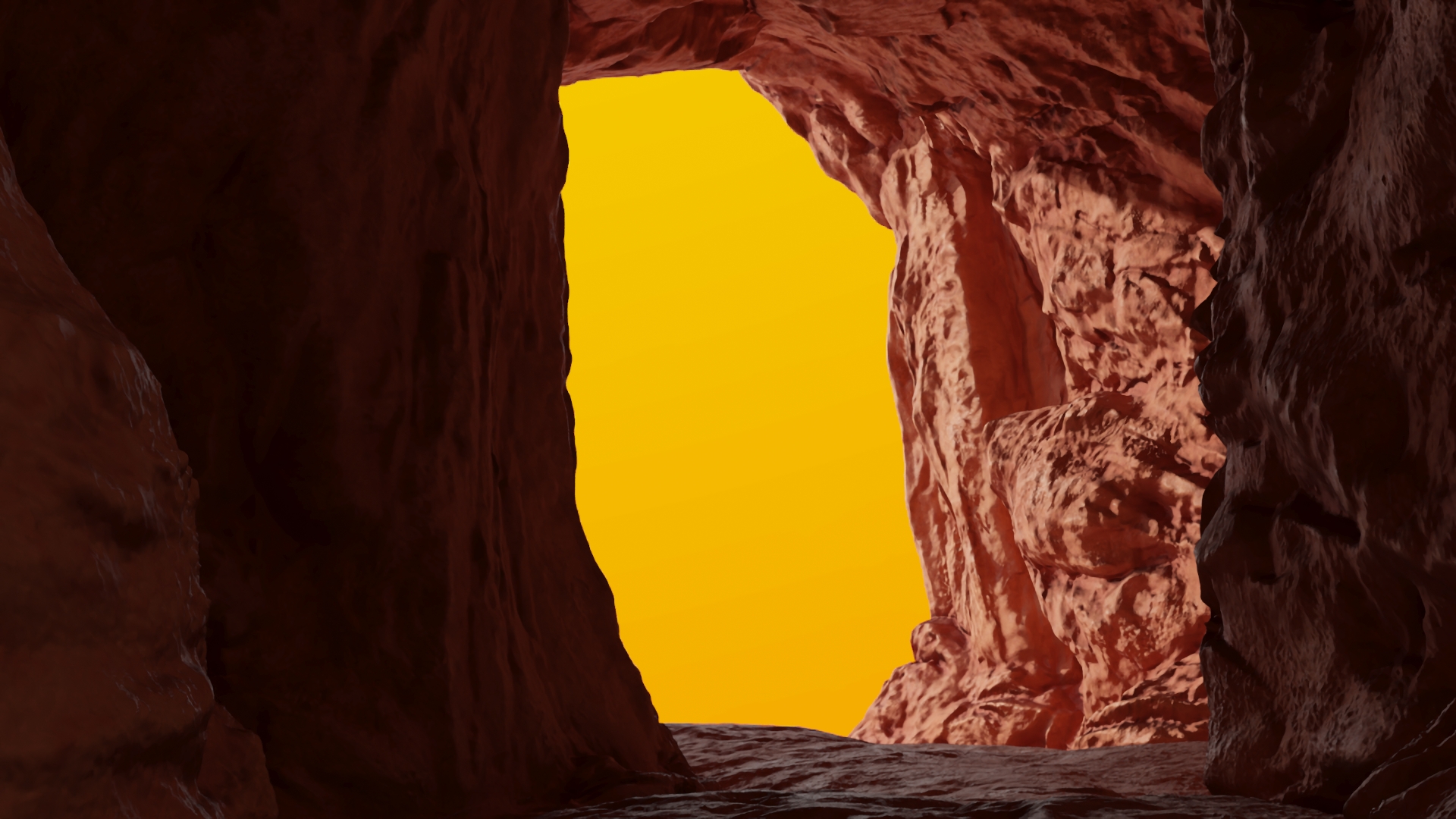 3D Mars Cave Red model