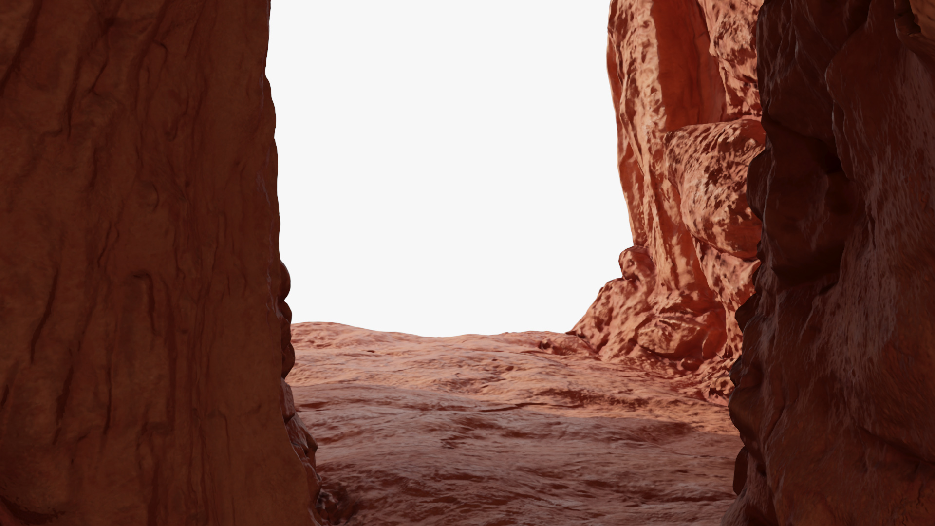 3D Mars Cave Red model