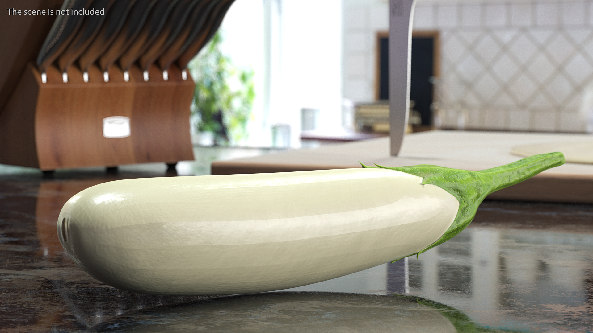 White Eggplant Aubergine 3D model