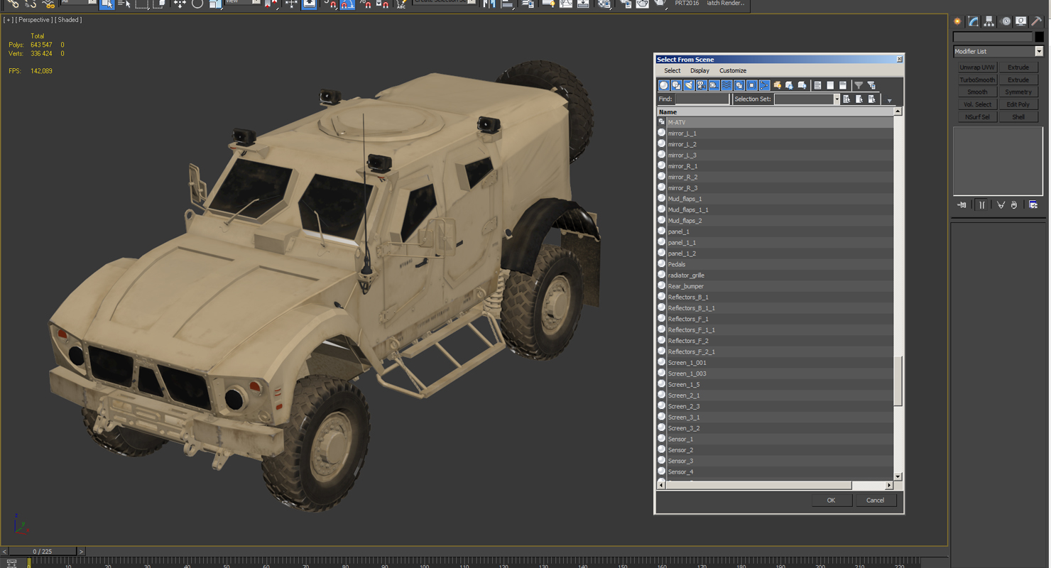 3D model Oshkosh M ATV Protected Military Vehicle