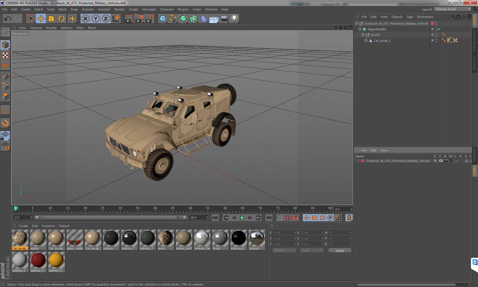 3D model Oshkosh M ATV Protected Military Vehicle