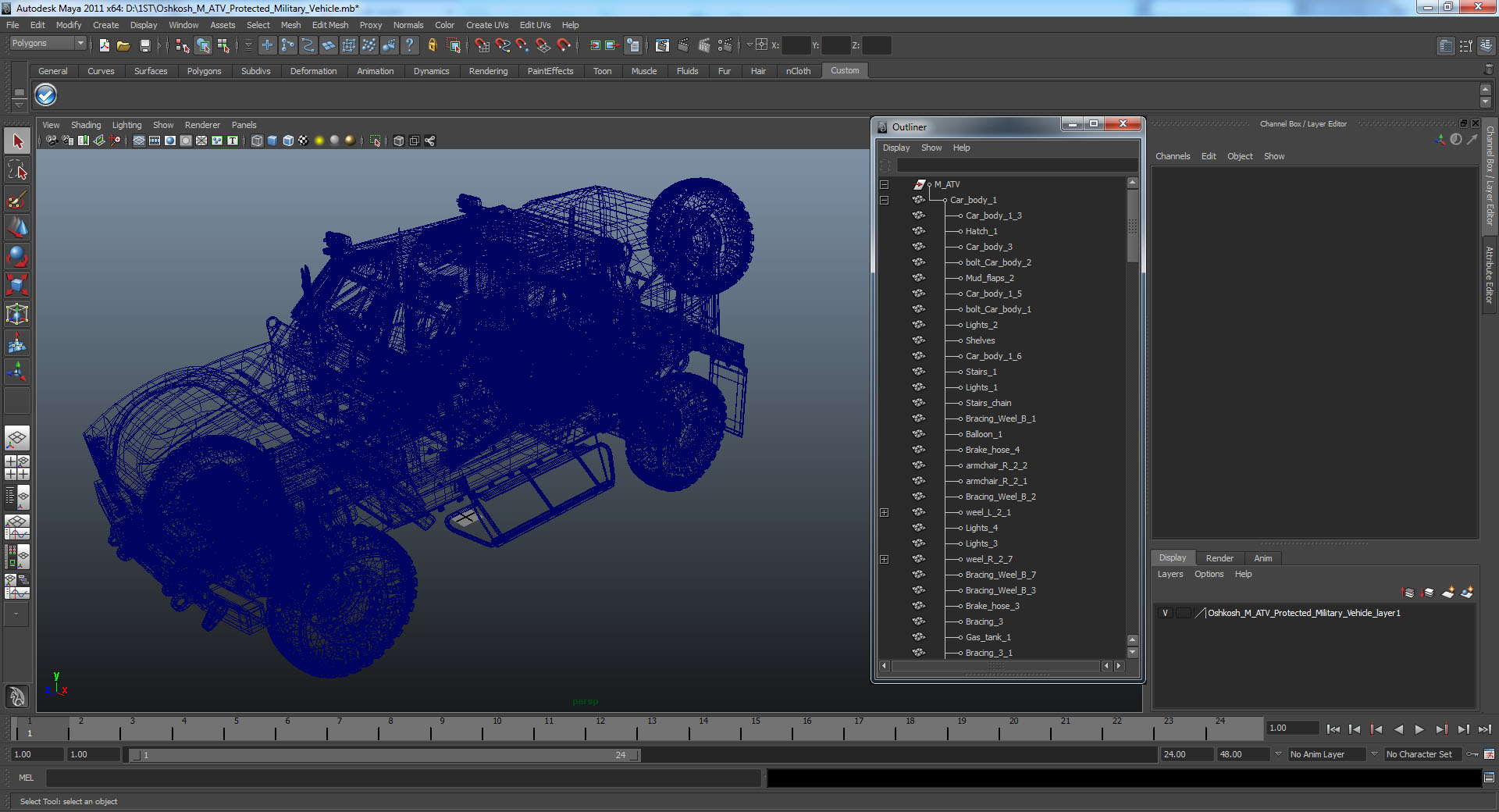 3D model Oshkosh M ATV Protected Military Vehicle