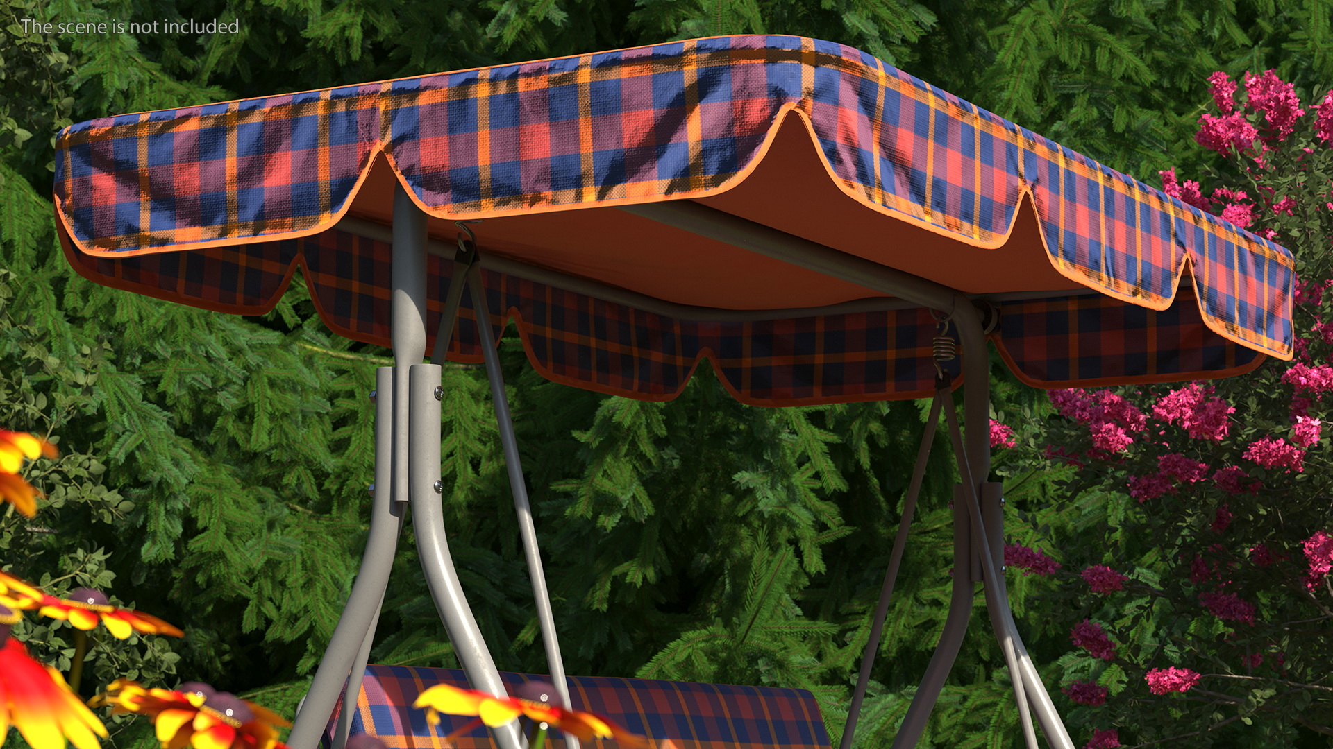 3D Porch Swing Orange Cage model