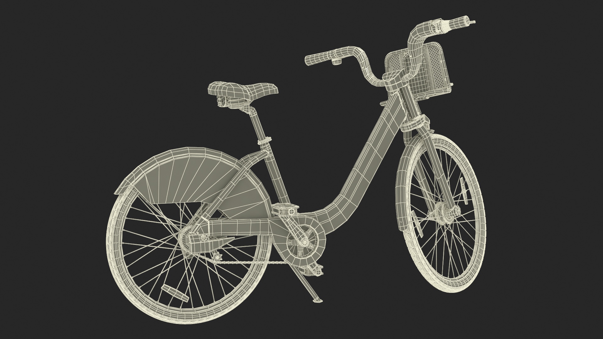 3D City Bike Share Program Bicycle