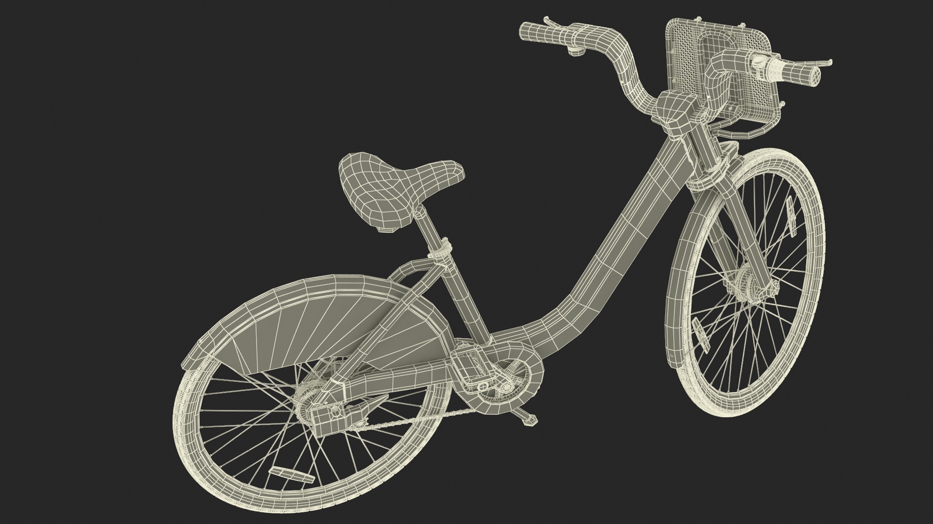 3D City Bike Share Program Bicycle