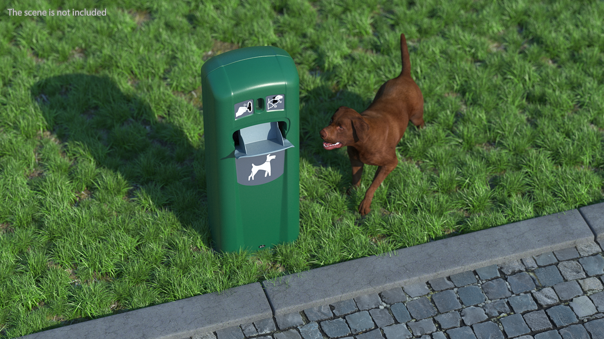 3D model Dog Waste Disposal Station Glasdon Green