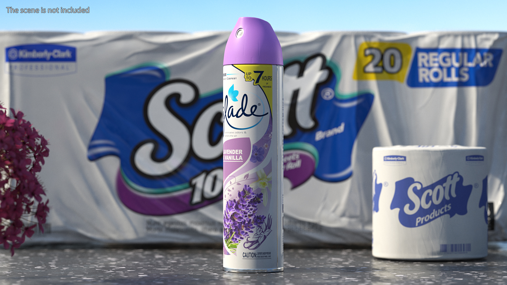 Glade Air Freshener Aerosol Spray Lavender and Vanilla 3D model