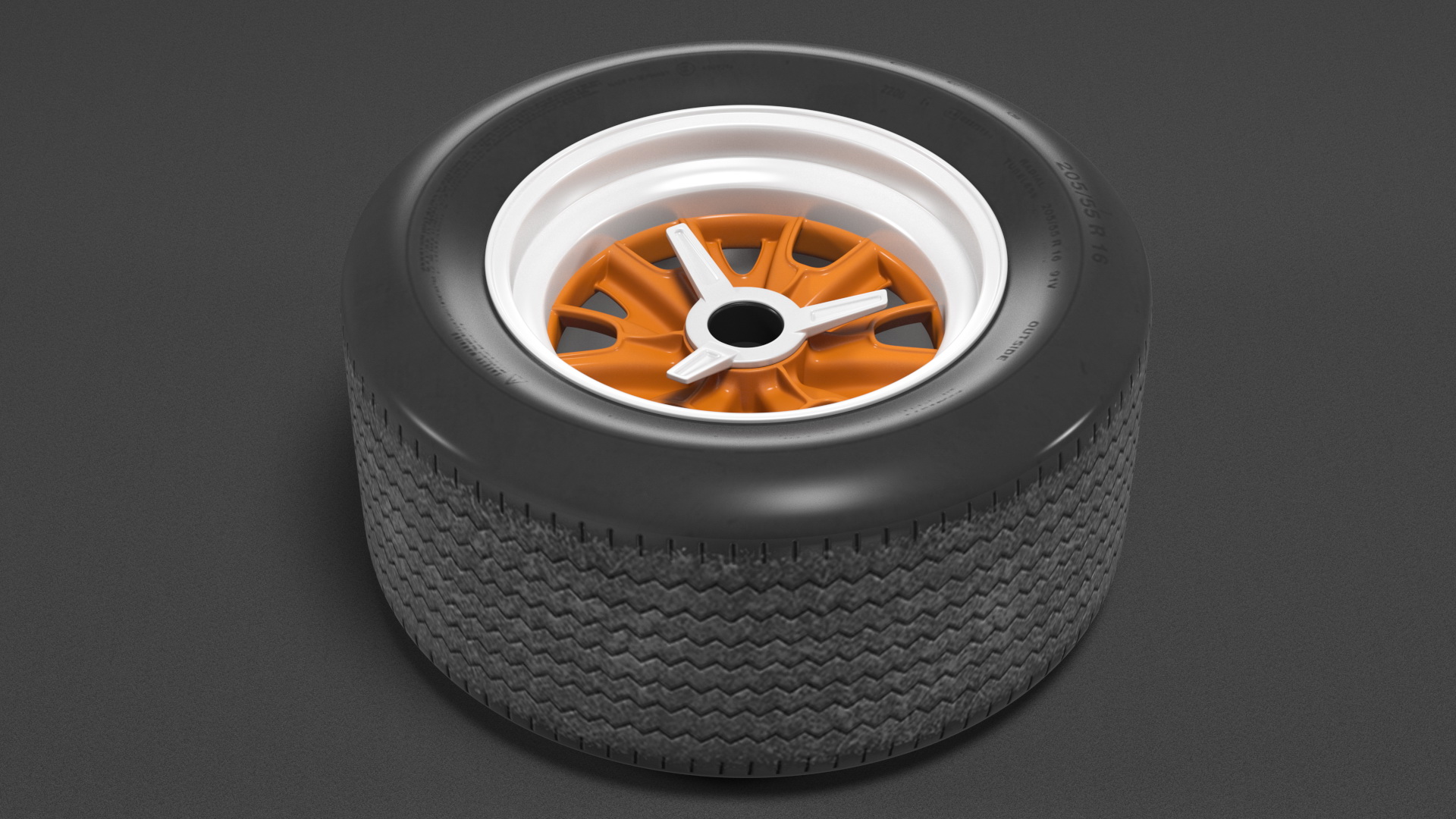 Classic Racing Car Wheel 3D model