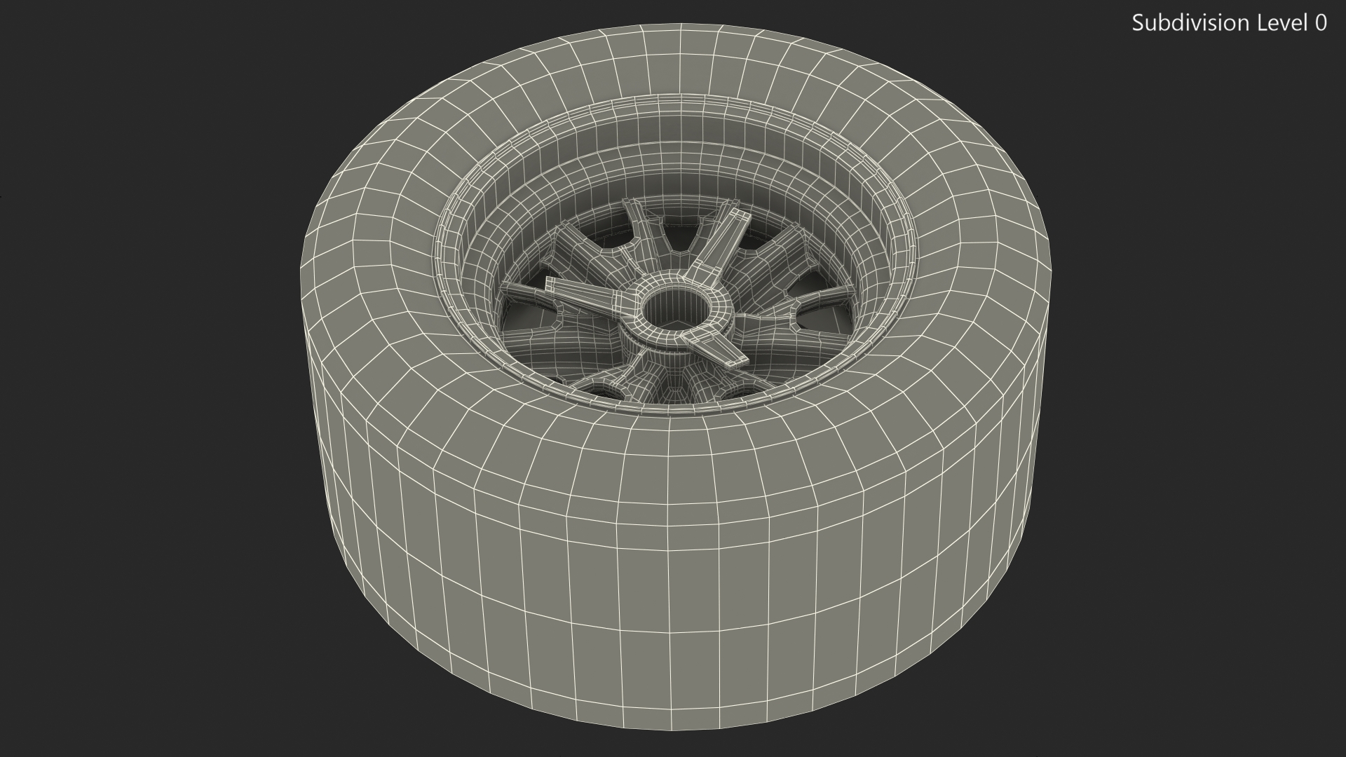 Classic Racing Car Wheel 3D model