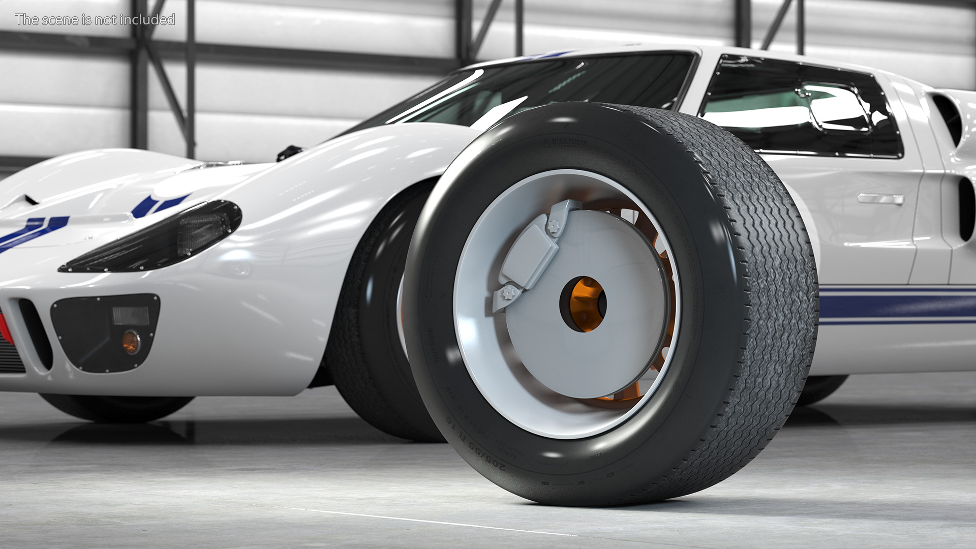 Classic Racing Car Wheel 3D model