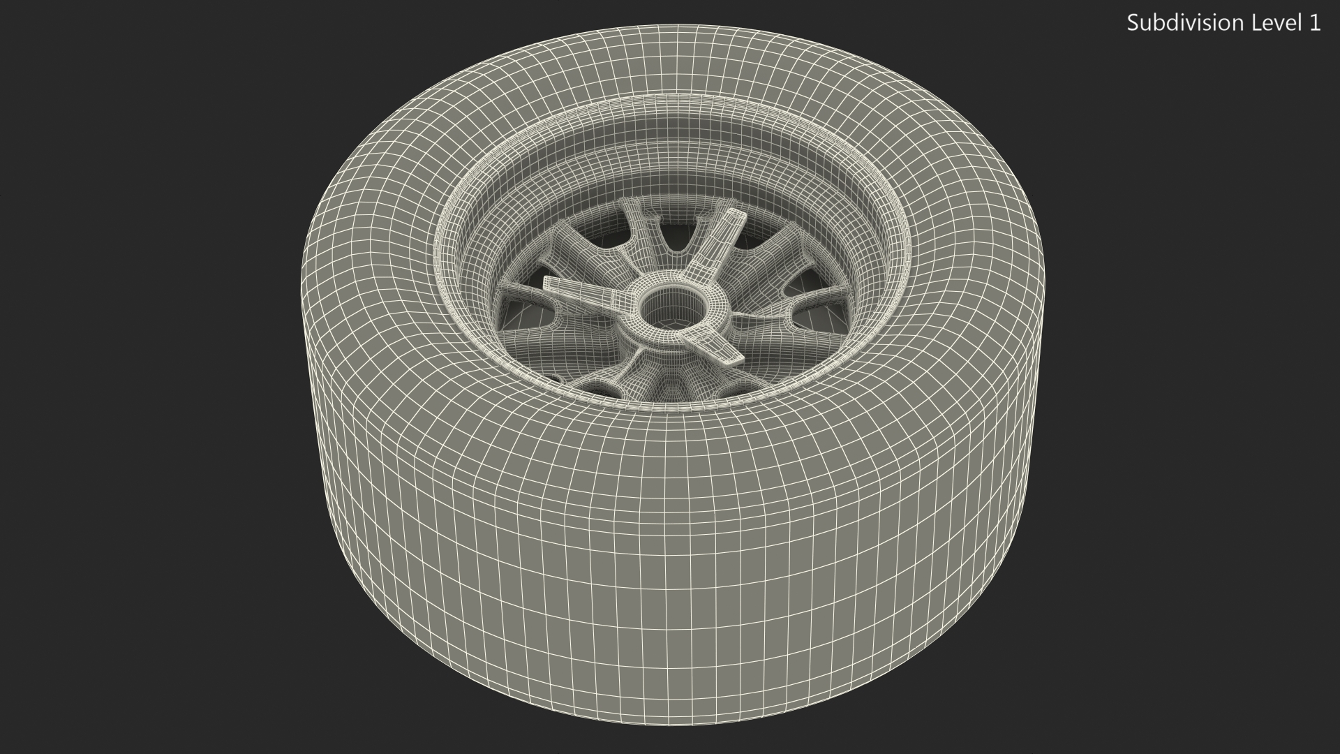 Classic Racing Car Wheel 3D model