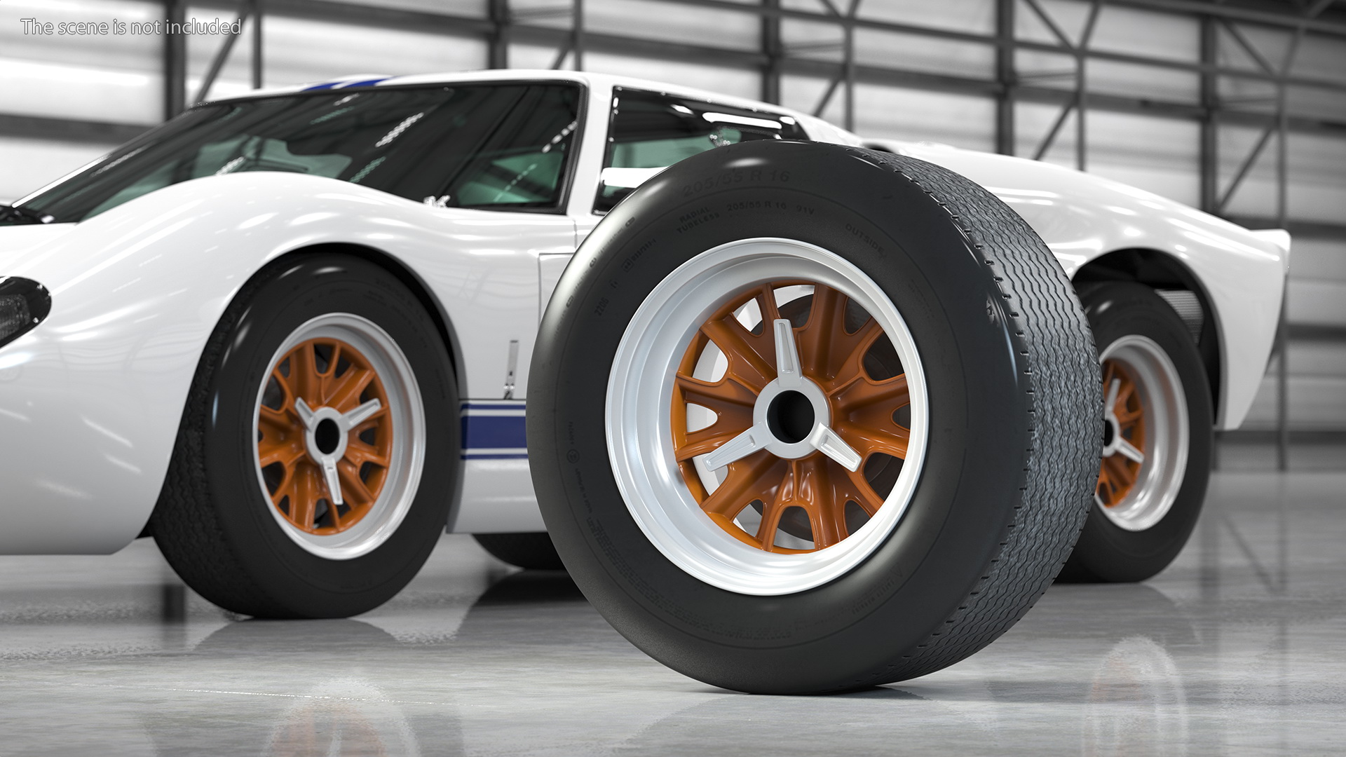 Classic Racing Car Wheel 3D model