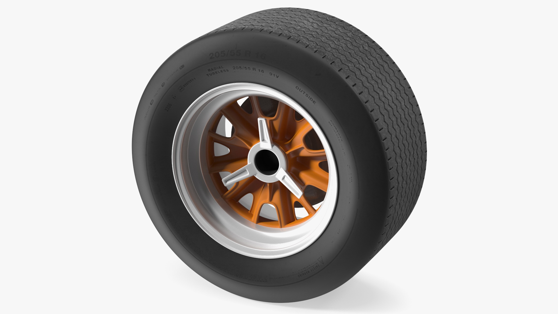 Classic Racing Car Wheel 3D model