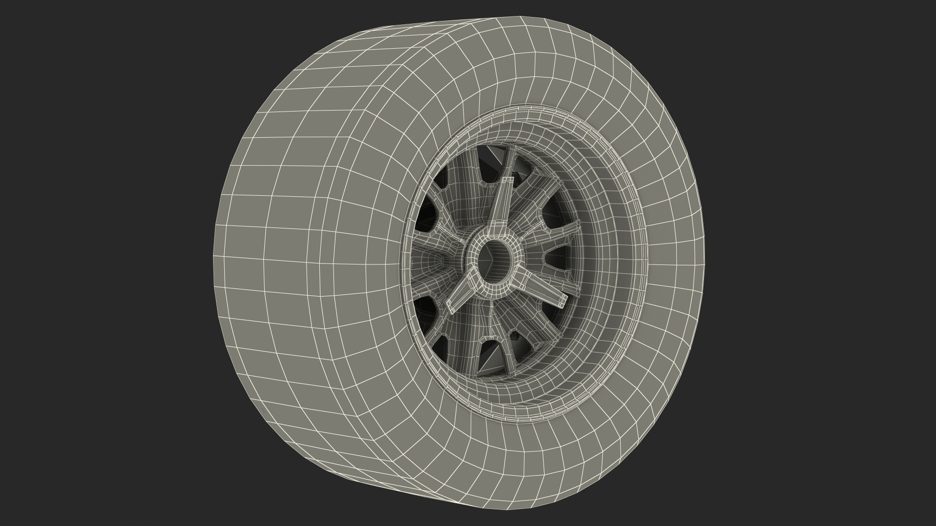 Classic Racing Car Wheel 3D model