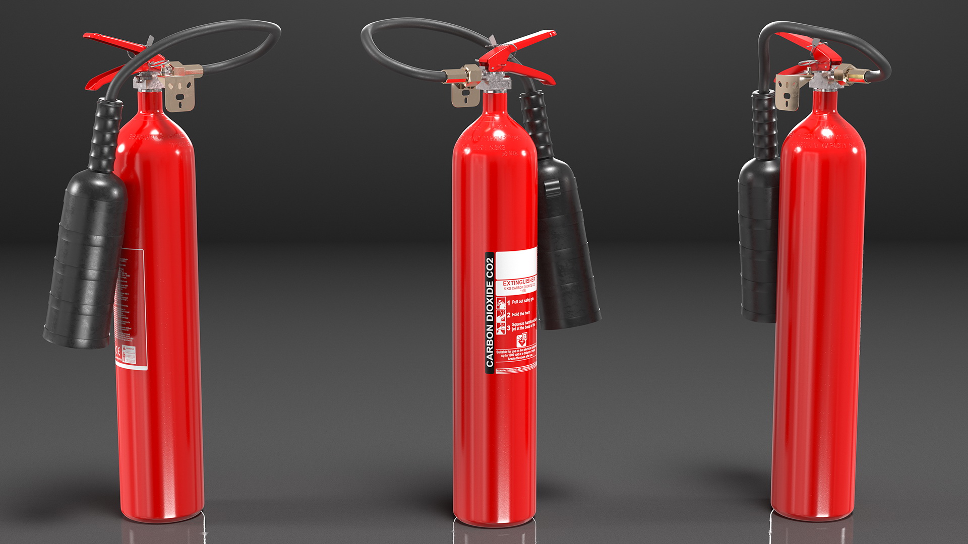 CO2 Marine Fire Extinguisher 5Kg 3D