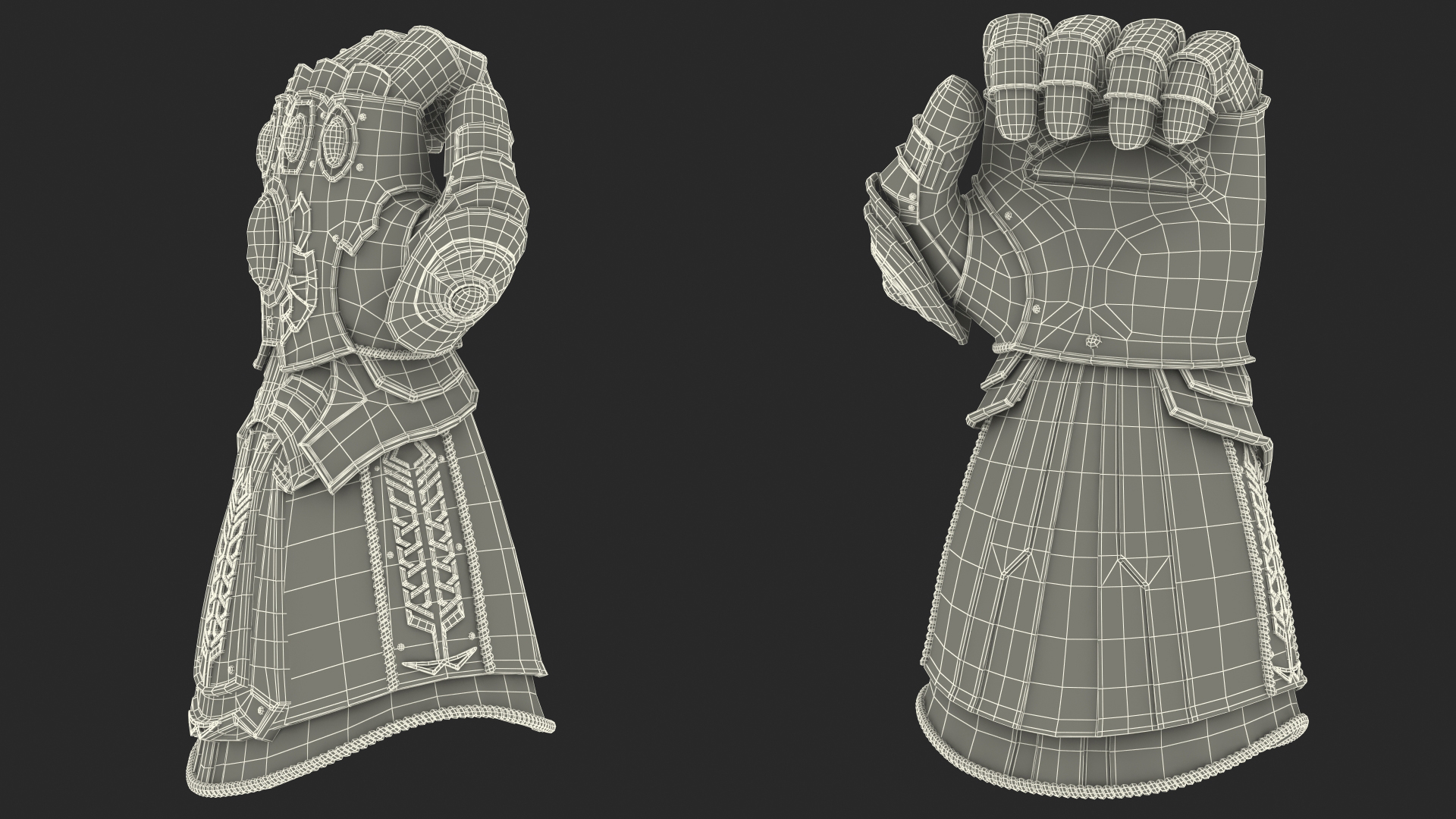 3D model Infinity Gauntlet Glow in Fist