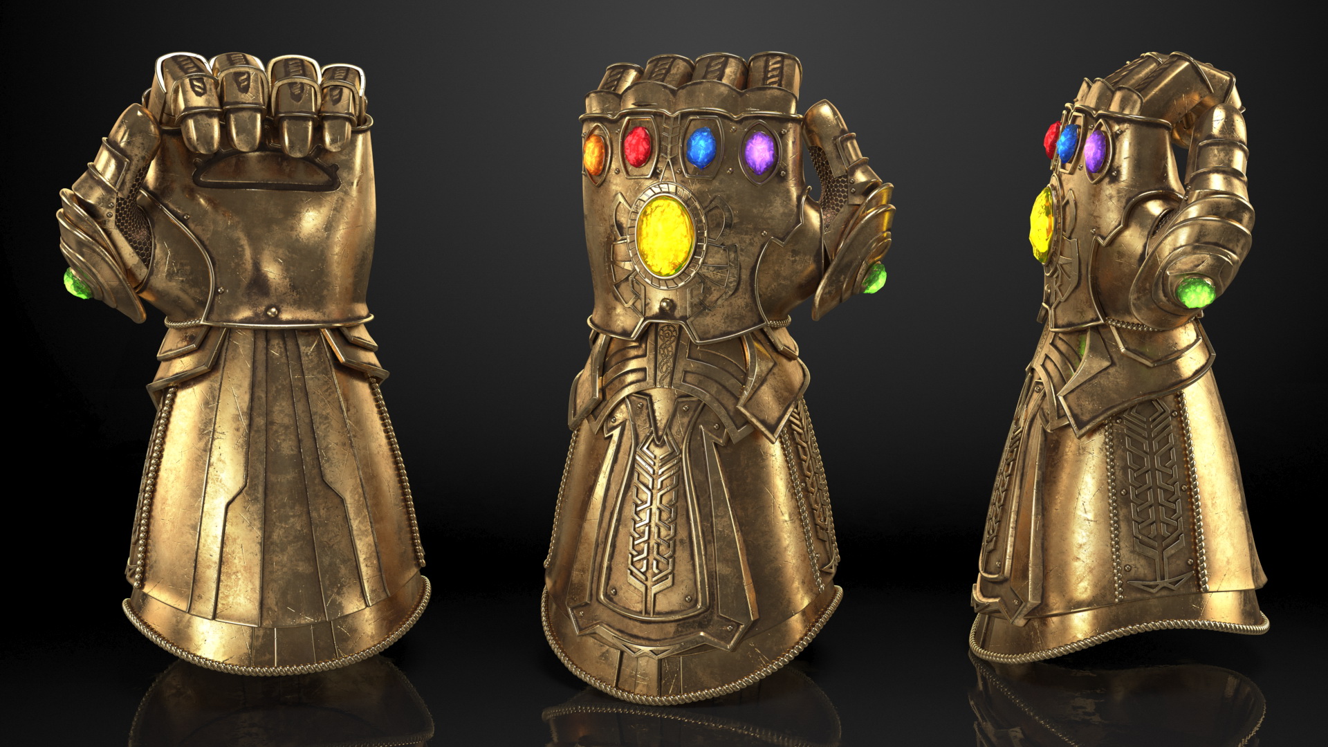 3D model Infinity Gauntlet Glow in Fist