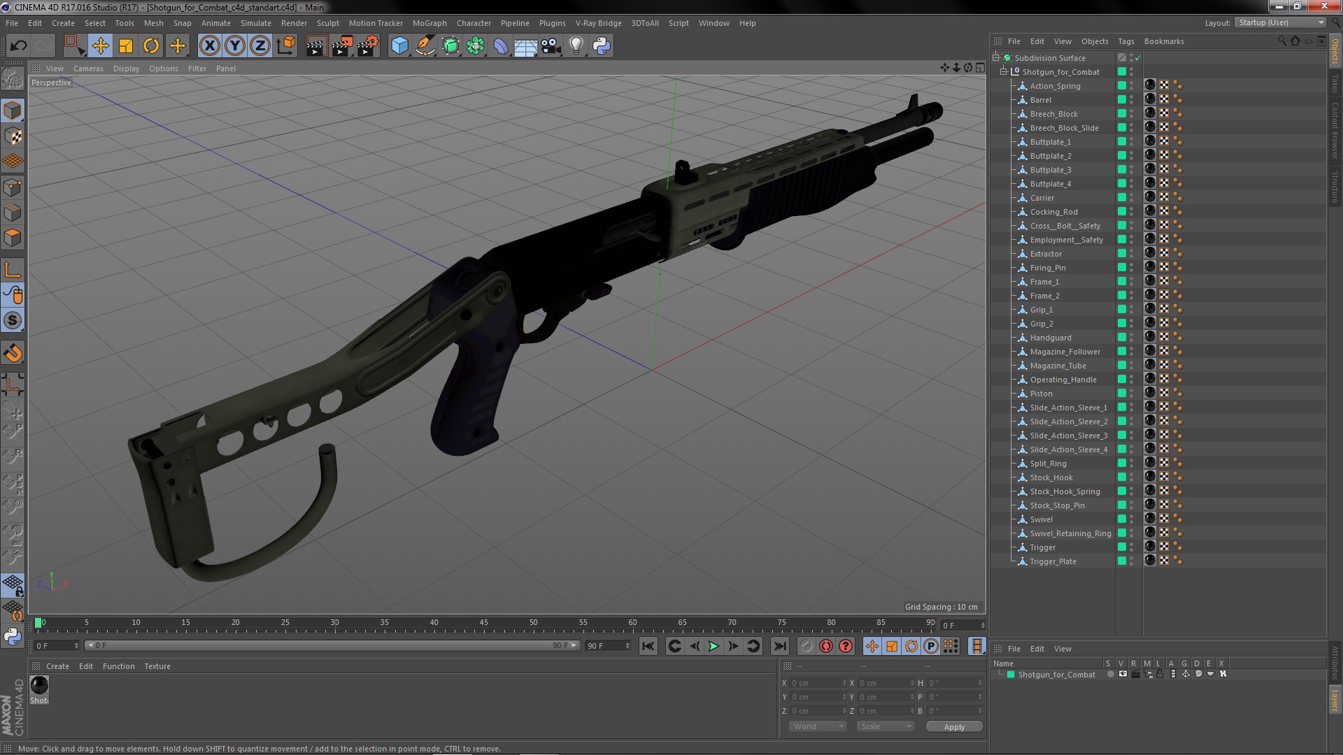 3D Shotgun for Combat model