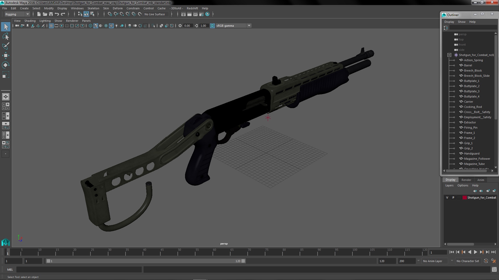 3D Shotgun for Combat model