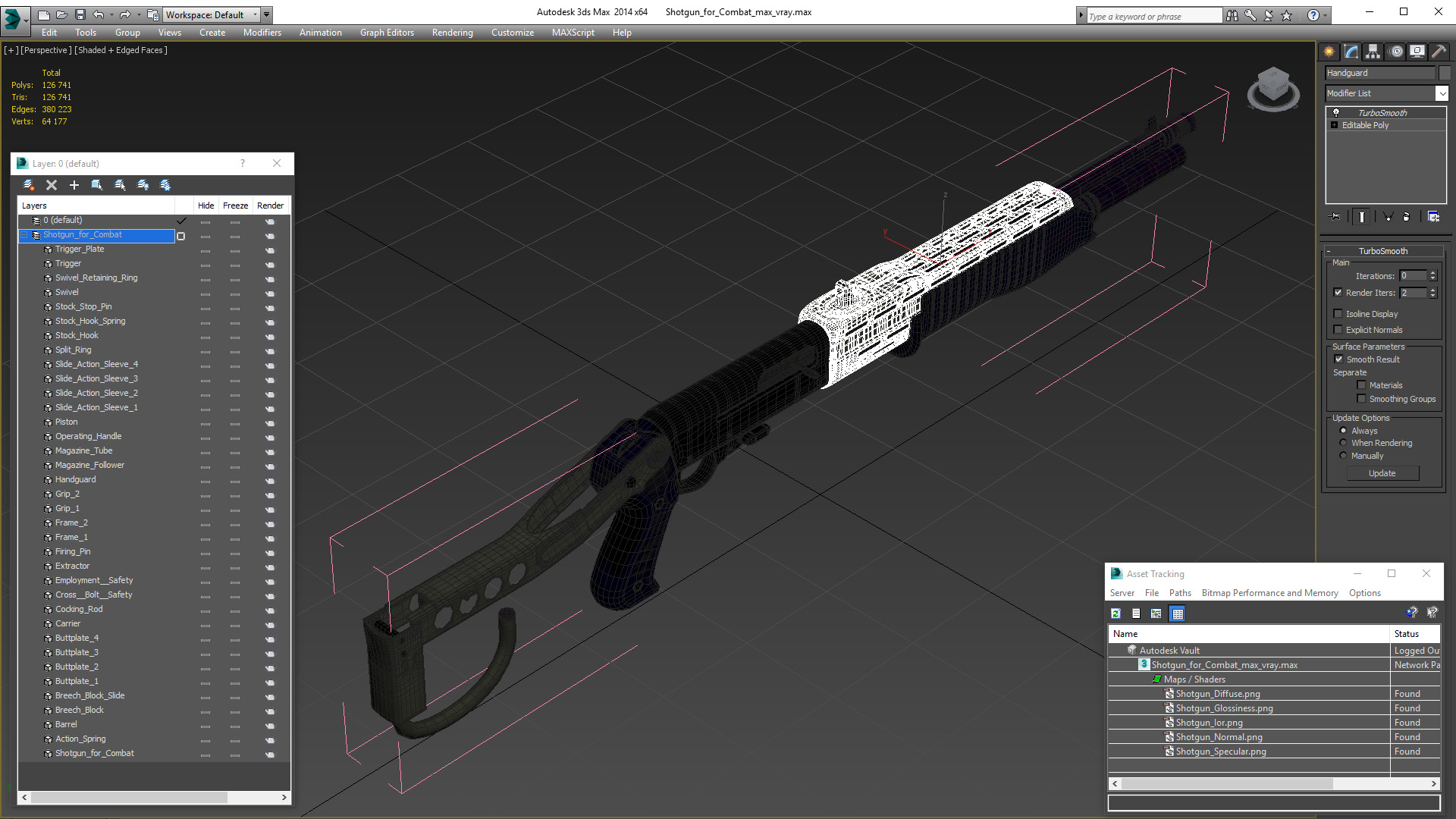 3D Shotgun for Combat model