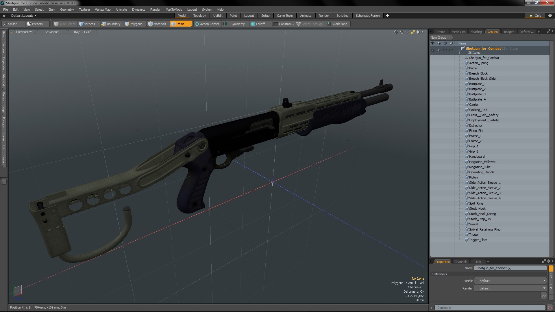 3D Shotgun for Combat model