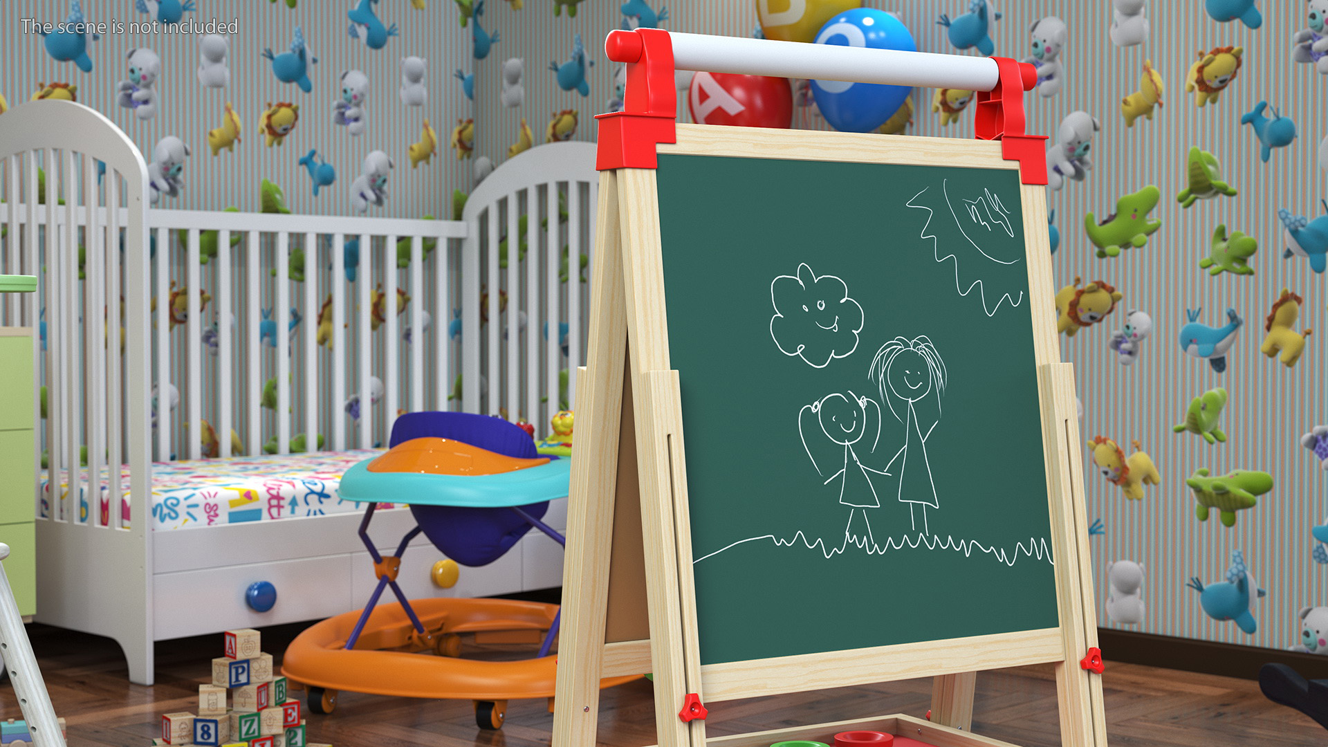 3D Childrens Whiteboard 38 Inches with Picture model