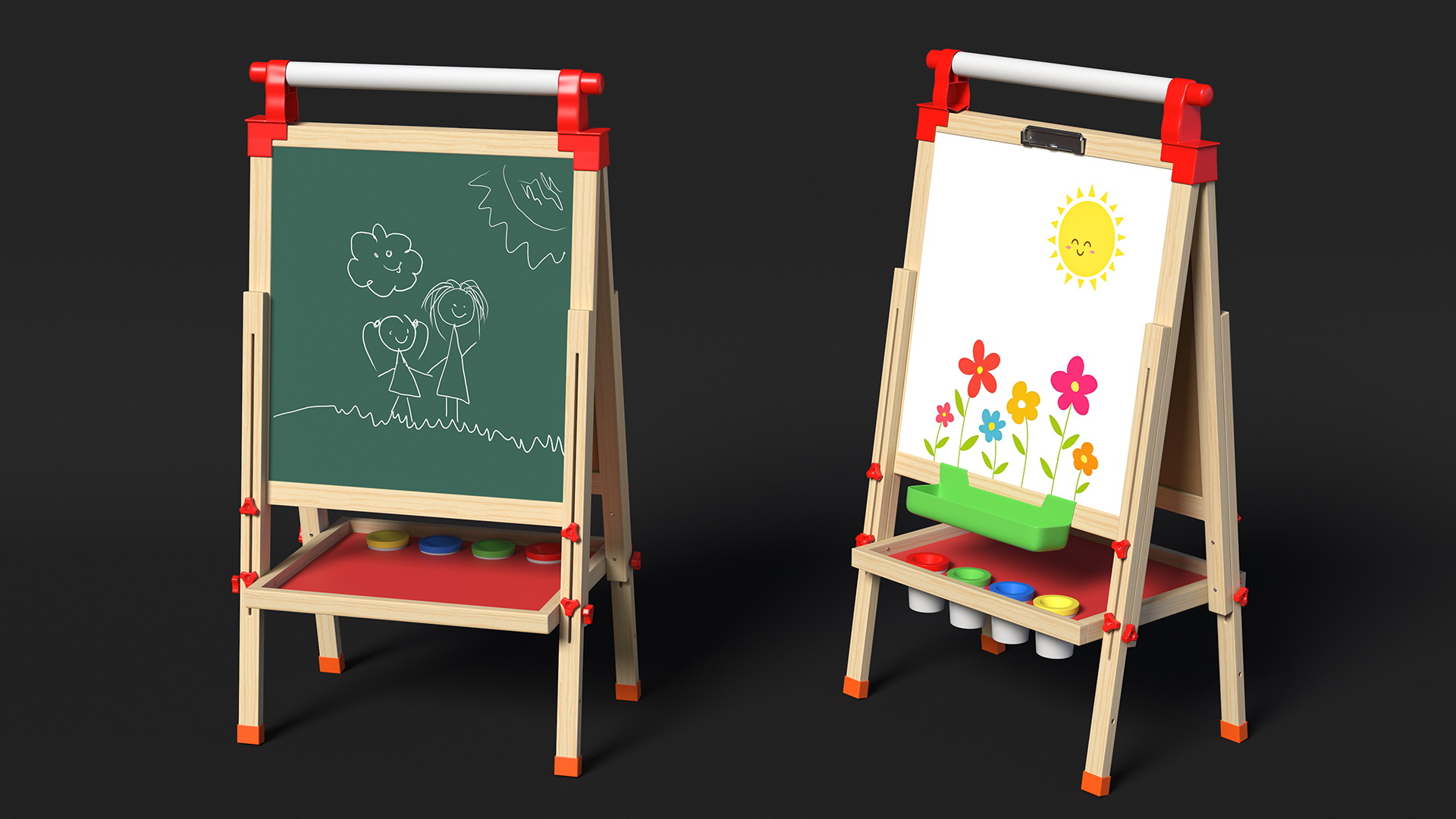 3D Childrens Whiteboard 38 Inches with Picture model