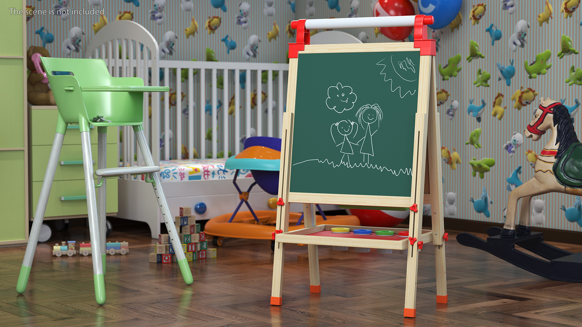 3D Childrens Whiteboard 38 Inches with Picture model