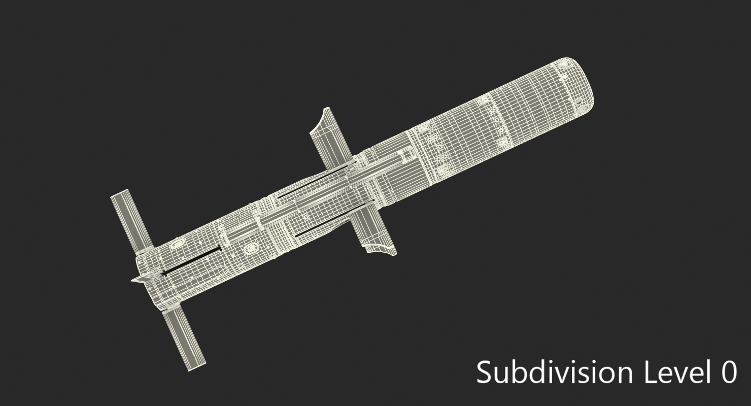 BGM 71F TOW Missile 3D model