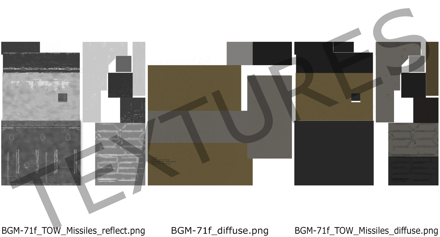 BGM 71F TOW Missile 3D model