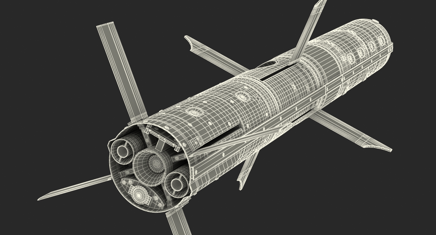 BGM 71F TOW Missile 3D model